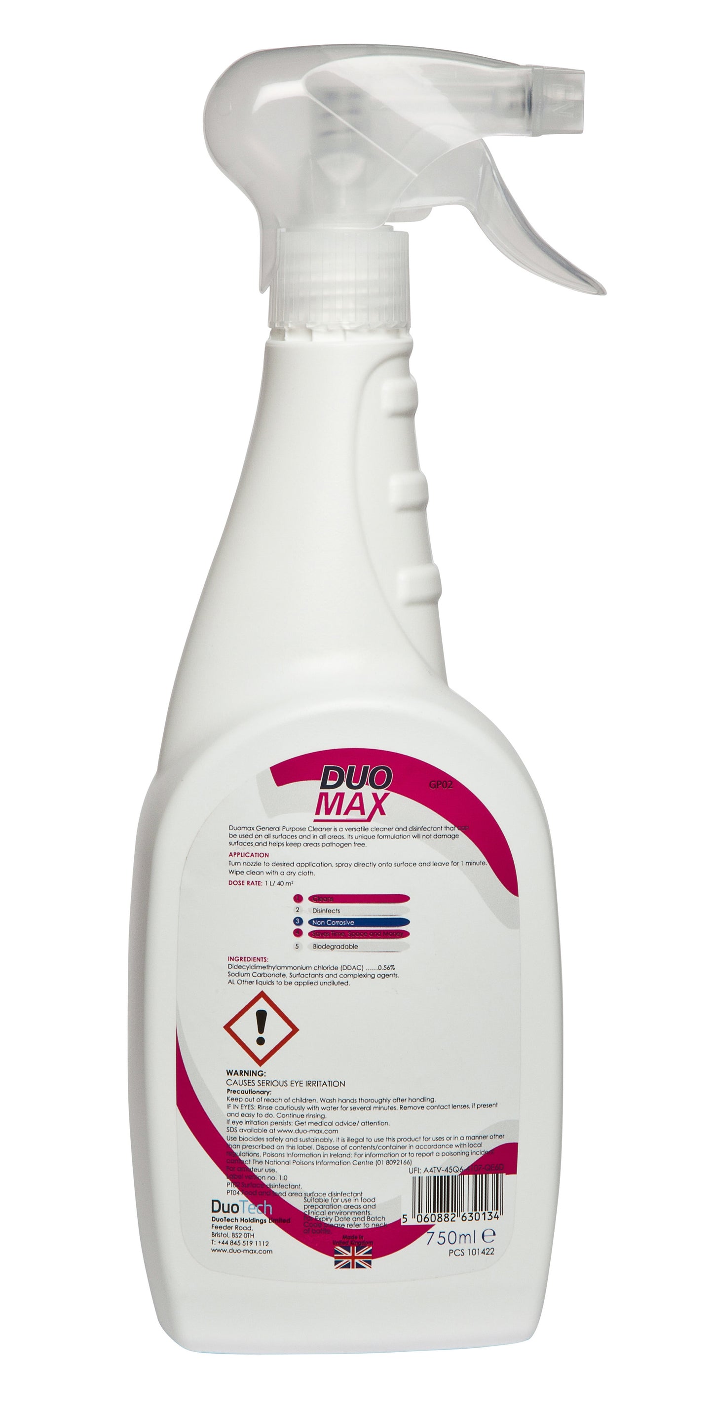 DuoMax General Purpose Cleaner Fragranced - 750ml x 6